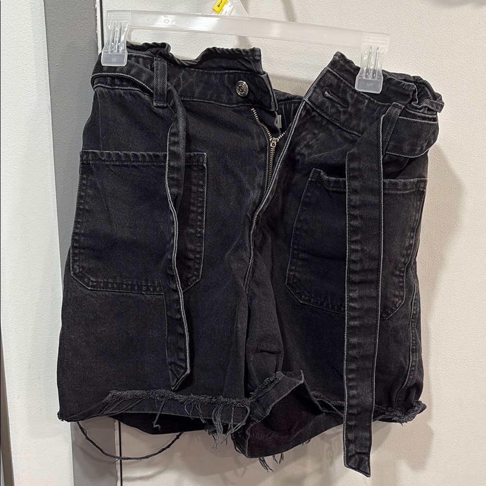 Zara Black Denim Jean Shorts